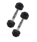 Pesas Mancuernas Hexagonales Sportfitness 2 Kg Juego X 2 Gym Color Negra