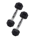 Pesas Mancuernas Hexagonales Sportfitness 2 Kg Juego X 2 Gym Color Negra