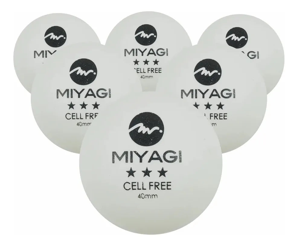Bolas Para Ping Pong Miyagi X6 Und Blanco 3 Estrellas