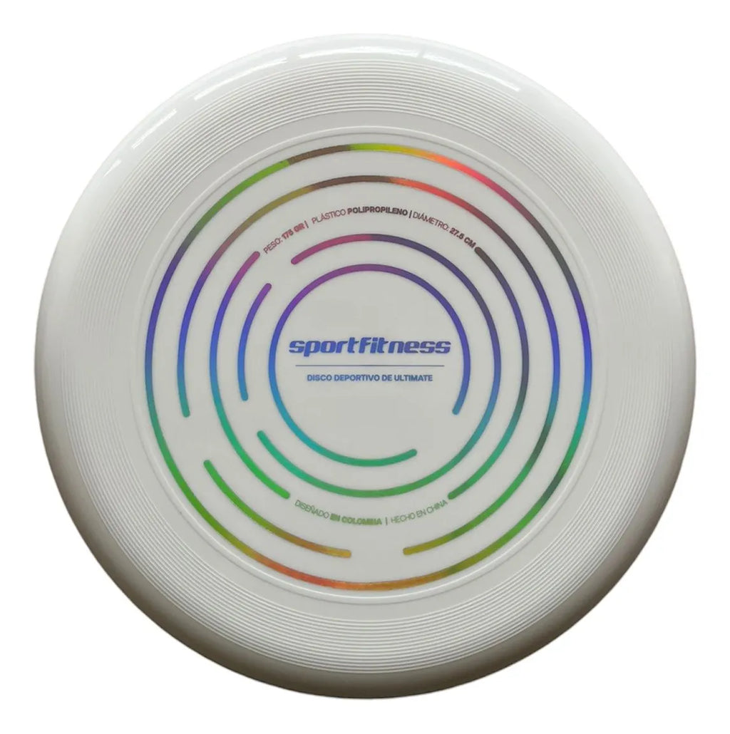 Frisbee Ultimate Profesional Sportfitness 175g – Disco Volador Deportivo Blanco