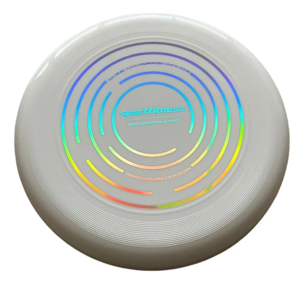 Frisbee Ultimate Profesional Sportfitness 175g – Disco Volador Deportivo Blanco