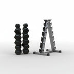 Pesas Mancuernas Hexagonal Set 6 Par + Rack Piramidal