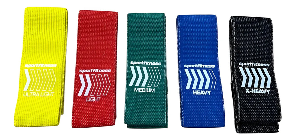 Set De Bandas Elasticas En Tela X5 Unds Sportfitness Gym Fit