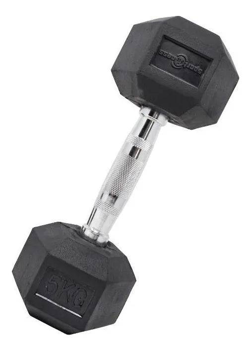 Pesas Mancuernas Hexagonales Sportfitness 2x5 Kl Encauchadas