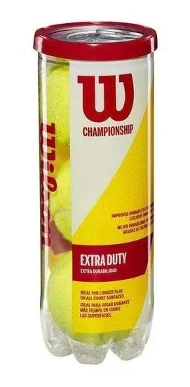 Bolas de Tenis Wilson X3 Championship Extra Duty Tapa Roja WRT100101
