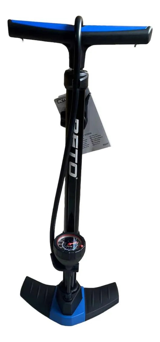 Bomba de aire Beto CF-2SG de Piso con manómetro 160 psi para bicicleta y moto