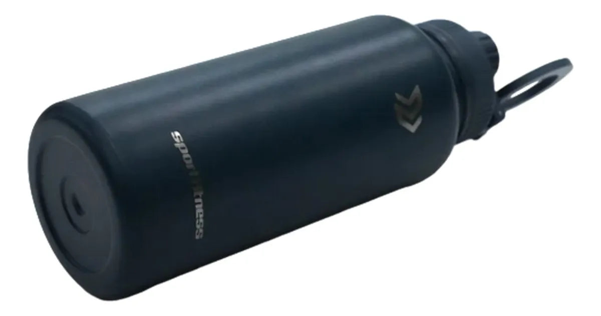 Termo Metálico 32oz con Soporte para Celular Azul Oscuro en Acero Inoxidable | Botella Térmica Deportiva Gym Viaje