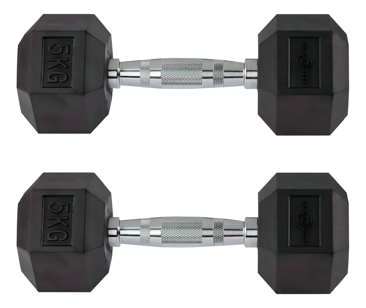 Pesas Mancuernas Hexagonales Sportfitness 2x5 Kl Encauchadas