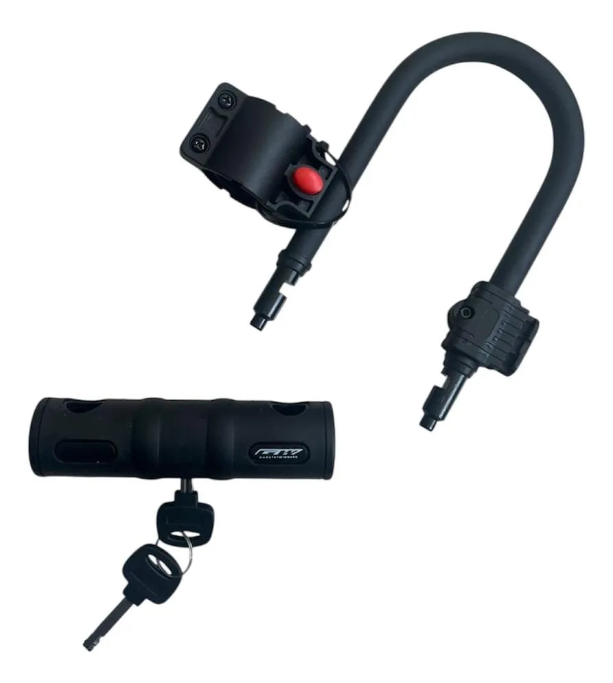 Candado Seguridad Set Guaya Gw U Lock Bicicleta + Cable de seguridad