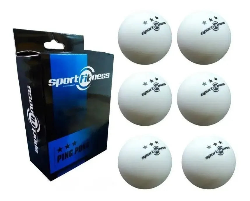 Pelotas Para Ping Pong Sport Fitness 40 Mm 3 Estrellas