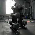 Pesas Mancuernas Hexagonal Set 3 Par 29 Kg + Rack Piramidal