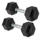 Pesas Mancuernas Hexagonal Set 3 Par 29 Kg + Rack Piramidal