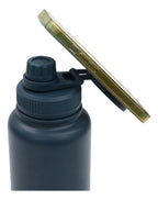 Termo Metálico 32oz con Soporte para Celular Azul Oscuro en Acero Inoxidable | Botella Térmica Deportiva Gym Viaje