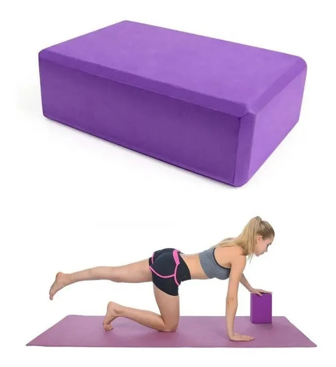Cubo Bloque Para Yoga Sportfitness Pilates Ladrillo de Espuma 22x15x7 cm