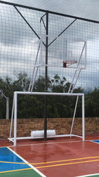 Cancha Múltiple Movible para Baloncesto y Microfútbol – Estructura Metálica Profesional