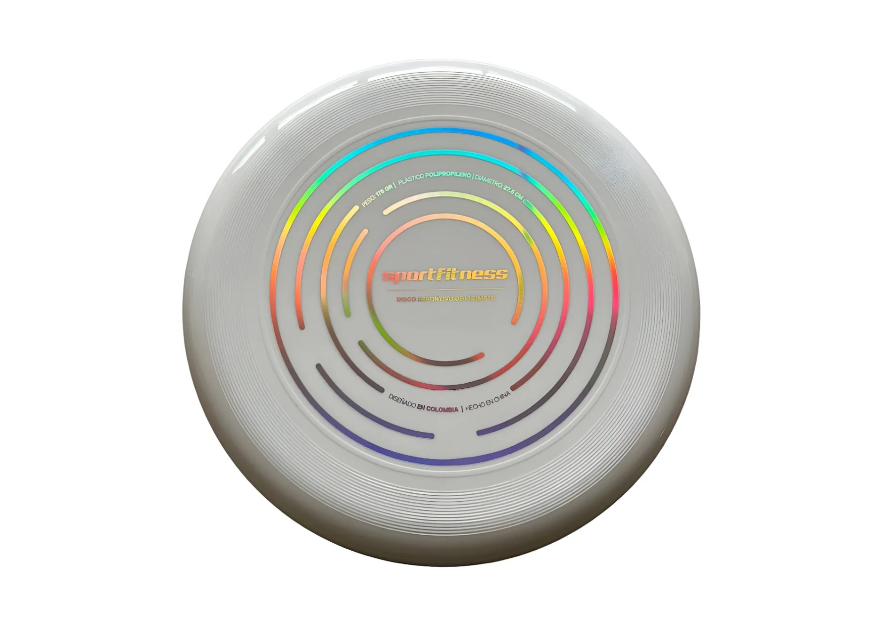 Frisbee Ultimate Profesional Sportfitness 175g – Disco Volador Deportivo Blanco