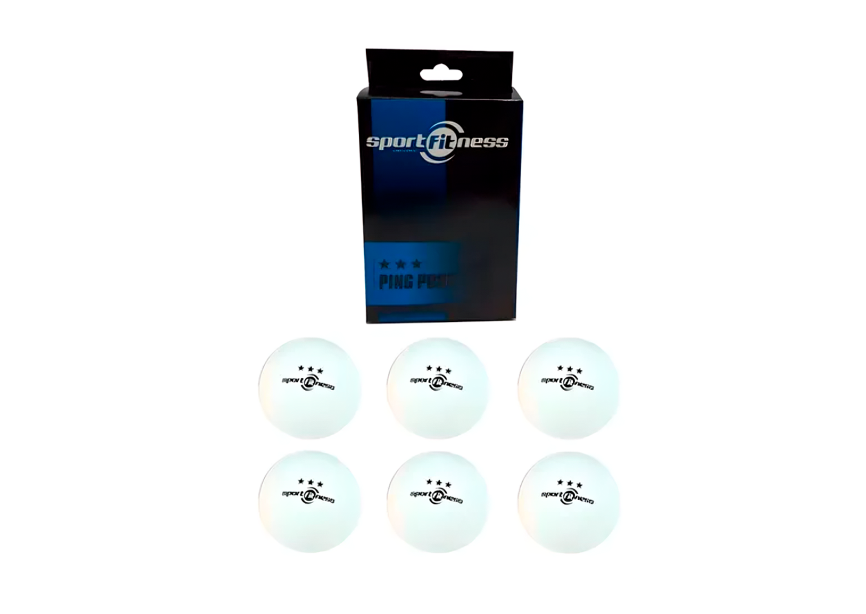 Pelotas Para Ping Pong Sport Fitness 40 Mm 3 Estrellas