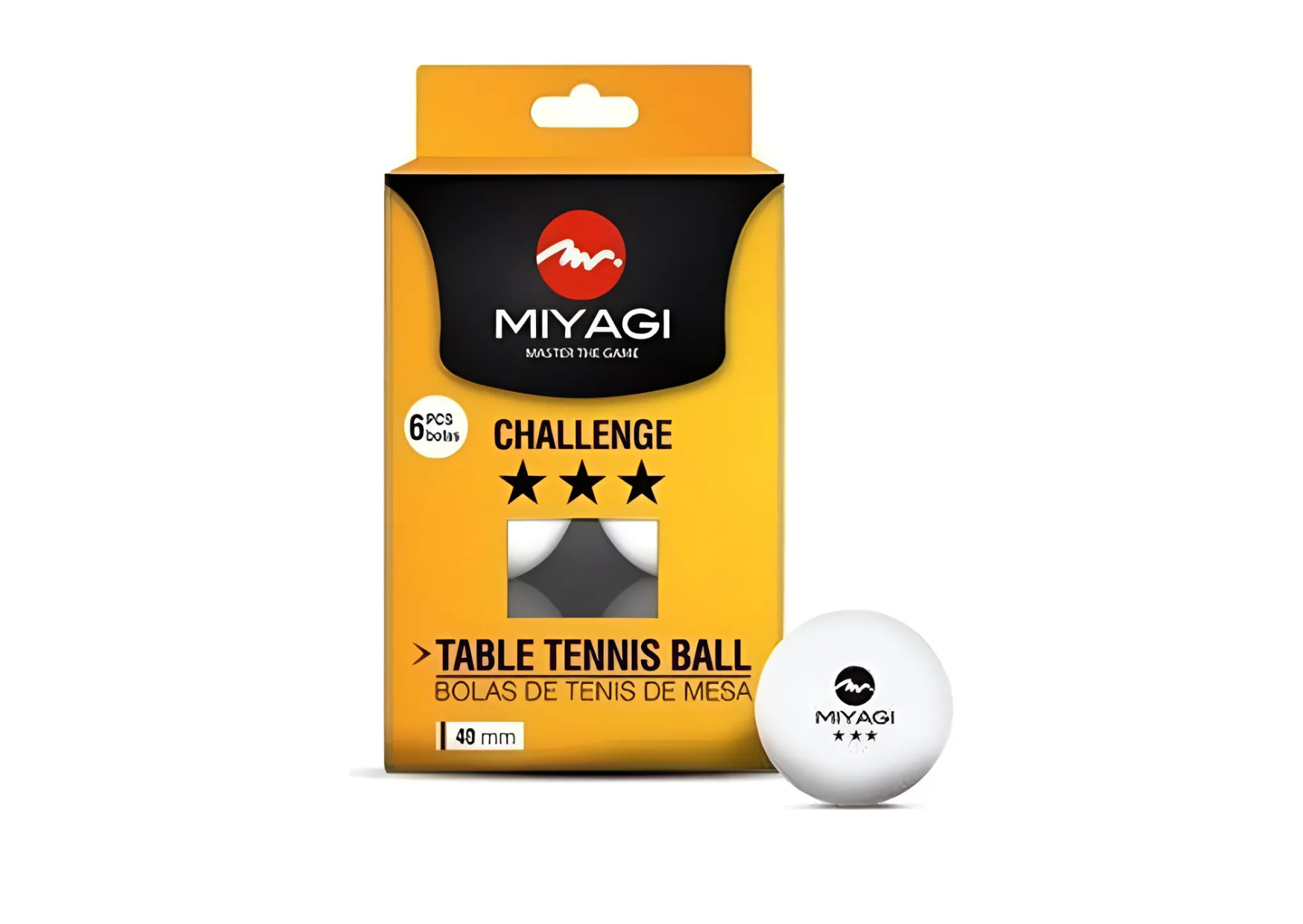 Bolas Para Ping Pong Miyagi X6 Und Blanco 3 Estrellas
