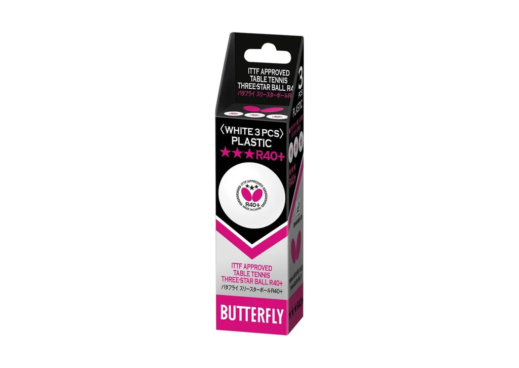 Pelotas Profesionales Butterfly Tenis de Mesa 3 Estrellas A40+ ITTF Aprobadas