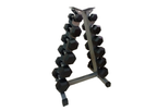 Pesas Mancuernas Hexagonal Set 6 Par + Rack Piramidal