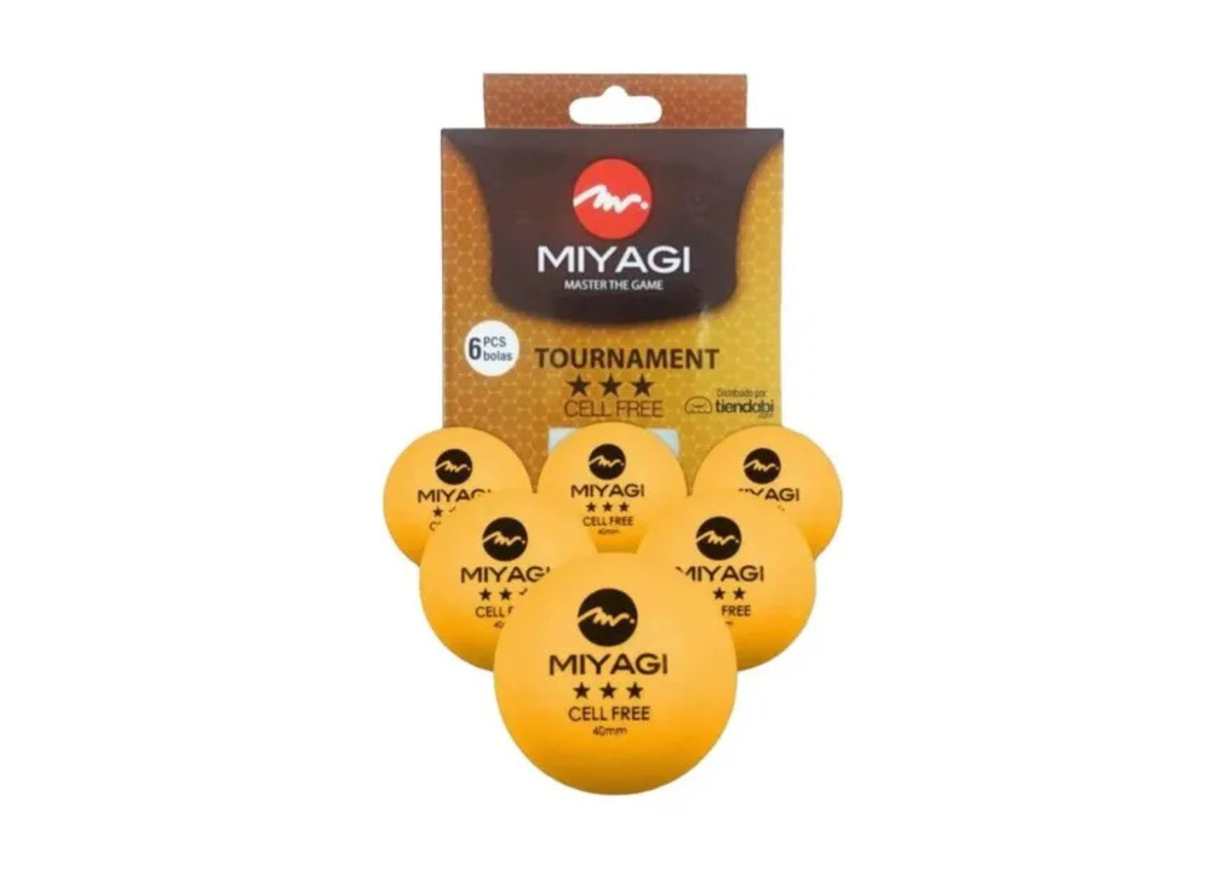 Bolas Para Ping Pong Miyagi X6 Und Blanco 3 Estrellas